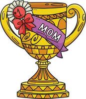 madri giorno mamma trofeo cartone animato clipart vettore