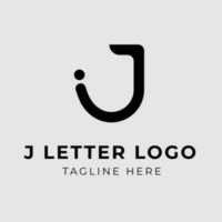 j moderno lettera logo design concetto vettore