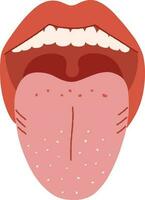 femmina bocca con lingua su isolato icona disegno, vettore illustrazione grafico