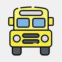 icona scuola autobus. scuola e formazione scolastica elementi. icone nel pieno linea stile. bene per stampe, manifesti, logo, annuncio, infografica, eccetera. vettore