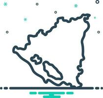 mescolare icona per Nicaragua vettore