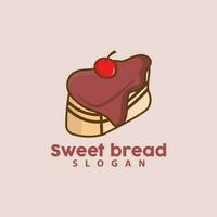 dolce pane logo, pancake compleanno vettore, Sandwich, simbolo illustrazione icona design vettore