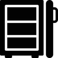 illustrazione vettoriale del frigorifero su uno sfondo. simboli di qualità premium. icone vettoriali per il concetto e la progettazione grafica.