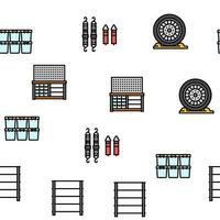 box auto utensili servizio auto riparazione vettore senza soluzione di continuità modello