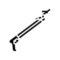 arpione arma militare glifo icona vettore illustrazione