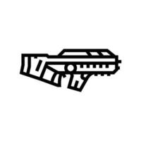 laser pistola arma militare linea icona vettore illustrazione