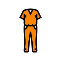 prigioniero uniforme crimine colore icona vettore illustrazione