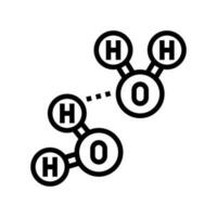 idrogeno bonding biochimica linea icona vettore illustrazione