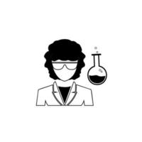 laboratorio assistente avatar vettore icona illustrazione