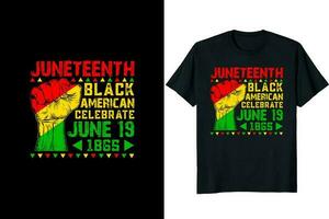 juneteenth giorno maglietta design vettore