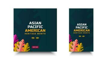 asiatico americano e Pacifico isolano eredità mese. vettore sociale media per Annunci, striscione, carta, manifesto, sfondo.