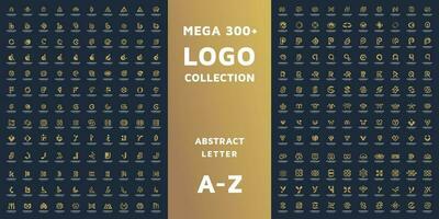 mega loghi collezione, astratto iniziale lettera un' per z il branding moderno. logotipo design modello ispirazione. monogramma pendenza colore vettore