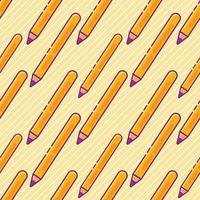 illustrazione senza cuciture del modello della scuola della matita vettore