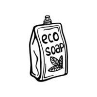 sapone liquido in confezione ecologica vettore