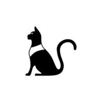 Egitto gatto, vettore icona illustrazione