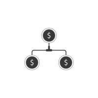 schema con i soldi vettore icona illustrazione