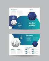 design brochure aziendale bifold e design flyer marketing aziendale vettore