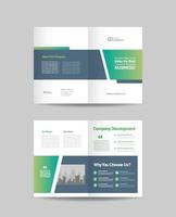 design brochure aziendale bifold e design flyer marketing aziendale vettore