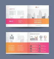 design brochure aziendale bifold e design flyer marketing aziendale vettore