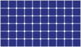 illustrazione di un' blu scacchi sfondo con bianca punti. bianca puntini illusione nel blu sfondo. adatto per uso come un illustrazione di il illusione di bianca puntini quello apparire nero vettore