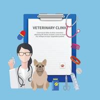 modello di prescrizione clinica veterinaria vettore