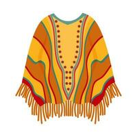 cowboy messicano poncho con un ornamento. nazionale simbolo di Messico. illustrazione, vettore