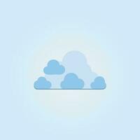 cartone animato blu nube isolato con trasparente sfondo vettore