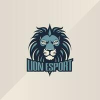 Leone logo esport squadra design gioco portafortuna vettore