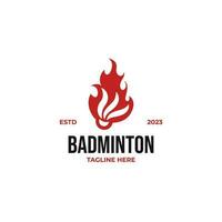 piatto volano badminton logo design vettore illustrazione idea