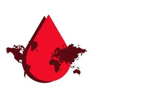 mondo donatore sangue giorno concetto bianca sfondo anc copia spazio per il tuo testo. vettore illustrazione