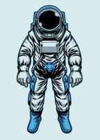 astronauta nel spazio completo da uomo vettore