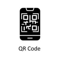 qr codice vettore solido icone. semplice azione illustrazione azione