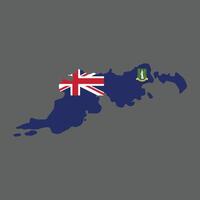 Britannico vergine isole Britannico all'estero territori vettore illustrazione bandiera e carta geografica logo design concetto dettagliato