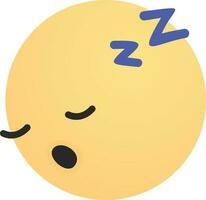 emoji viso dormire addormentato russare stanco vettore