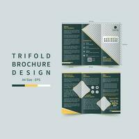 a4 trifold opuscolo design modello vettore