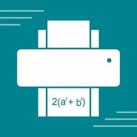 Stampa matematica foglio unico vettore icona