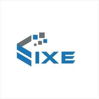 ixe lettera logo design su sfondo bianco. ixe creative iniziali lettera logo concept. disegno della lettera ixe. vettore
