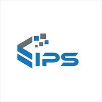 ips lettera logo design su sfondo bianco. ips creative iniziali lettera logo concept. disegno della lettera ips. vettore