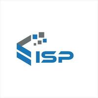 ISP lettera logo design su sfondo bianco. ISP creative iniziali lettera logo concept. disegno della lettera ISP. vettore
