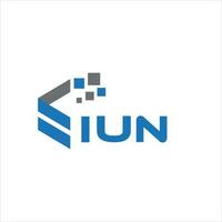 iun lettera logo design su sfondo bianco. iun creative iniziali lettera logo concept. un disegno di lettera. vettore