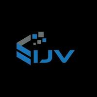 ijv lettera logo design su nero sfondo. ijv creativo iniziali lettera logo concetto. ijv lettera design. vettore