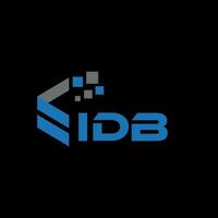 idb lettera logo design su nero sfondo. idb creativo iniziali lettera logo concetto. idb lettera design. vettore