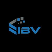 ibv lettera logo design su nero sfondo. ibv creativo iniziali lettera logo concetto. ibv lettera design. vettore