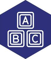 abc blocchi vettore icona design