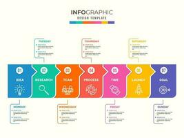 modello di infografica timeline vettore