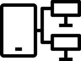 illustrazione vettoriale mobile su uno sfondo simboli di qualità premium. icone vettoriali per il concetto e la progettazione grafica.