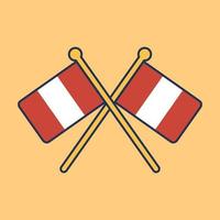 icona bandiera del Perù vettore