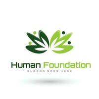 umano fondazione logo design idea vettore