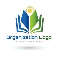 organizzazione formazione scolastica logo design vettore