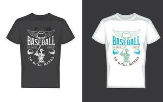 baseball logo e maglietta design vettore